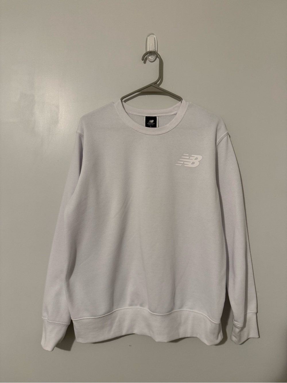 New Balance White Crewneck Sweatshirt